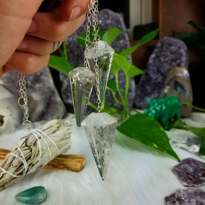 Clear Quartz Pendulums