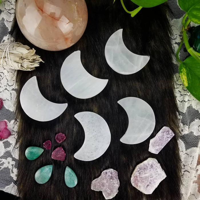 Selenite Moons