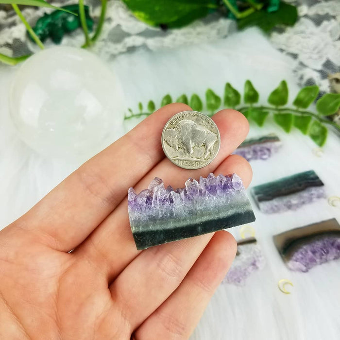 Amethyst, Quartz with Agate Long Slices