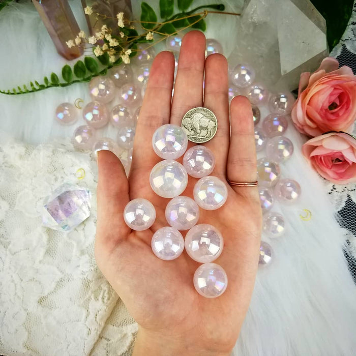 Rose Quartz Aura Spheres, small