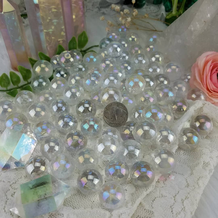 Quartz Aura Spheres, small