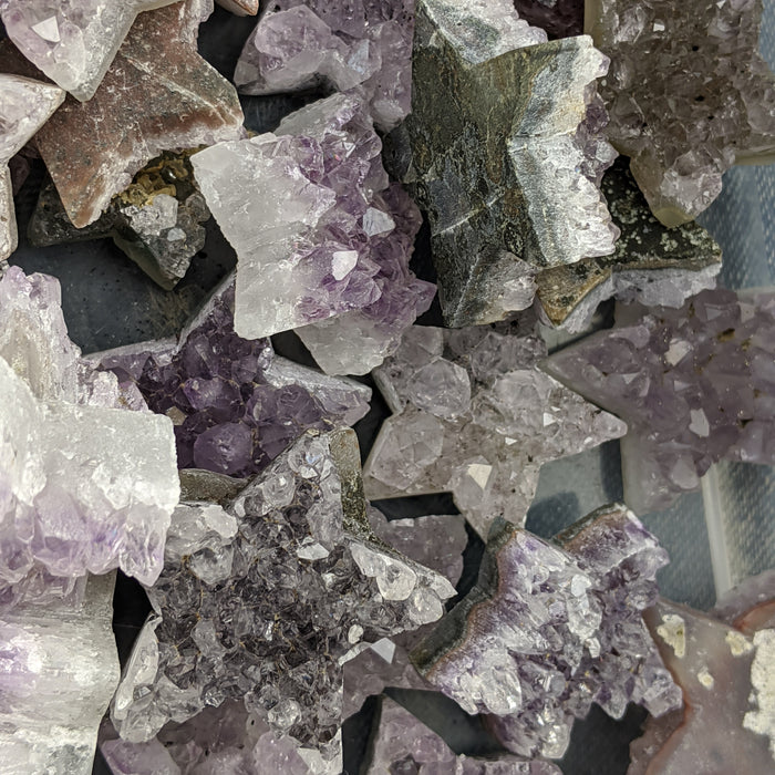 Amethyst Druzy Quartz Stars