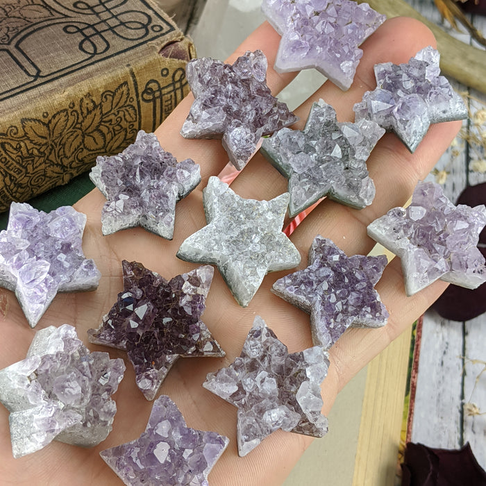 Amethyst Druzy Quartz Stars