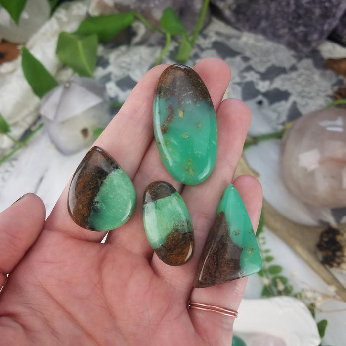 Chrysoprase Cabochons , Freeform