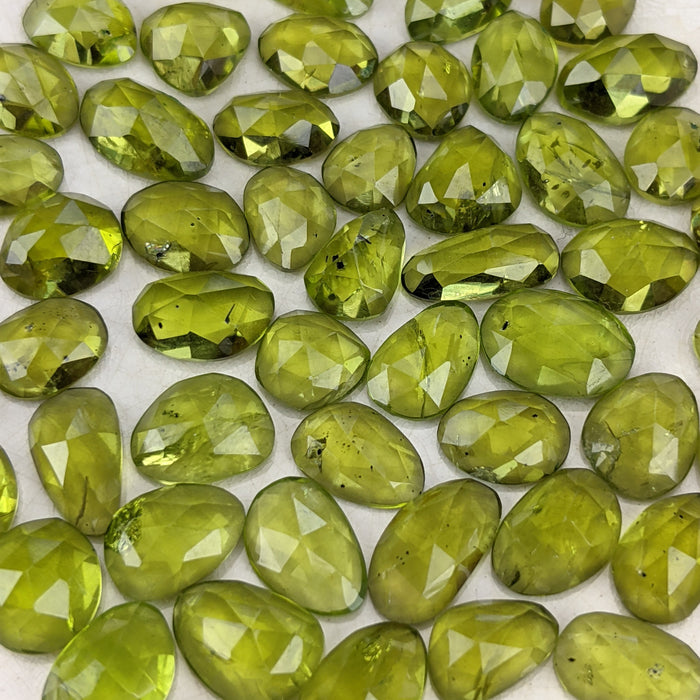 Peridot Rose Cut Cabochons