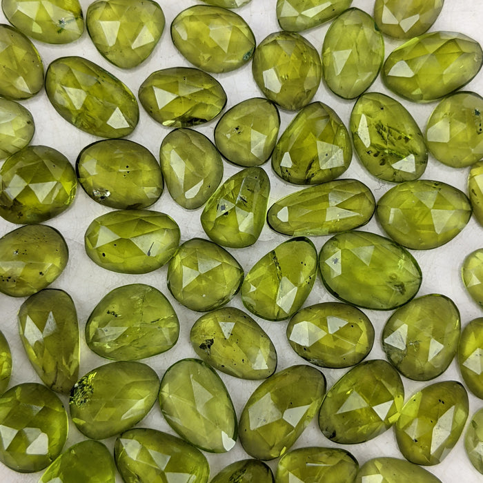 Peridot Rose Cut Cabochons