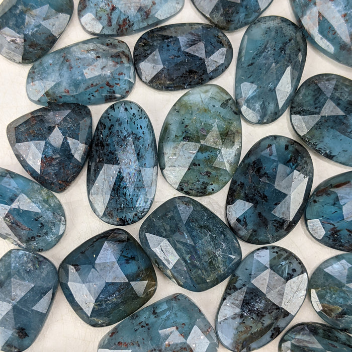 Blue Kyanite Rose Cut Cabochons