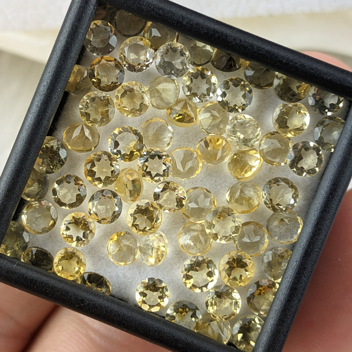 Citrine Facets, Heated