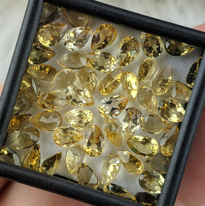 Citrine Facets, Heated