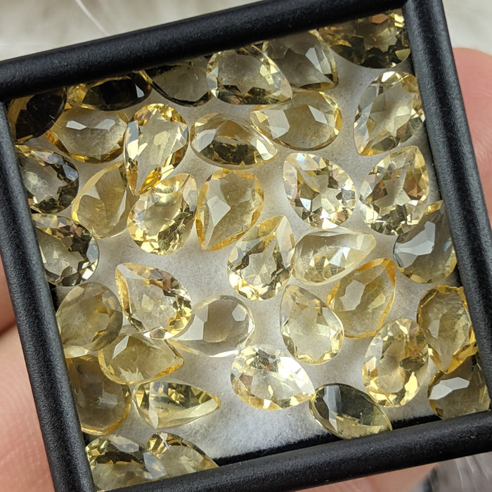 Citrine Facets, Heated