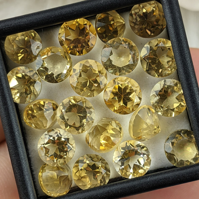 Citrine Facets, Heated