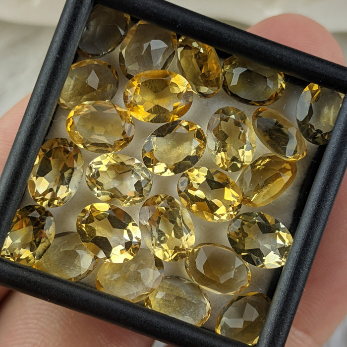 Citrine Facets, Heated