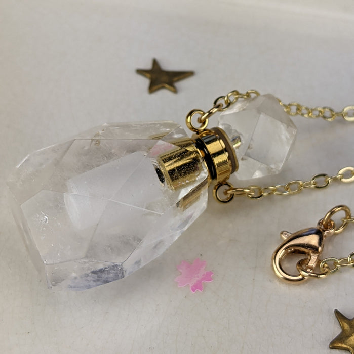 Crystal Perfume Bottles, Clear Quartz