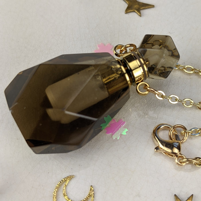 Crystal Perfume Bottles, Smoky Quartz