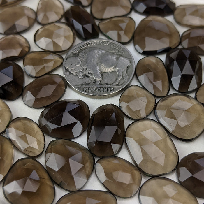 Smoky Quartz Rose Cut Cabochons