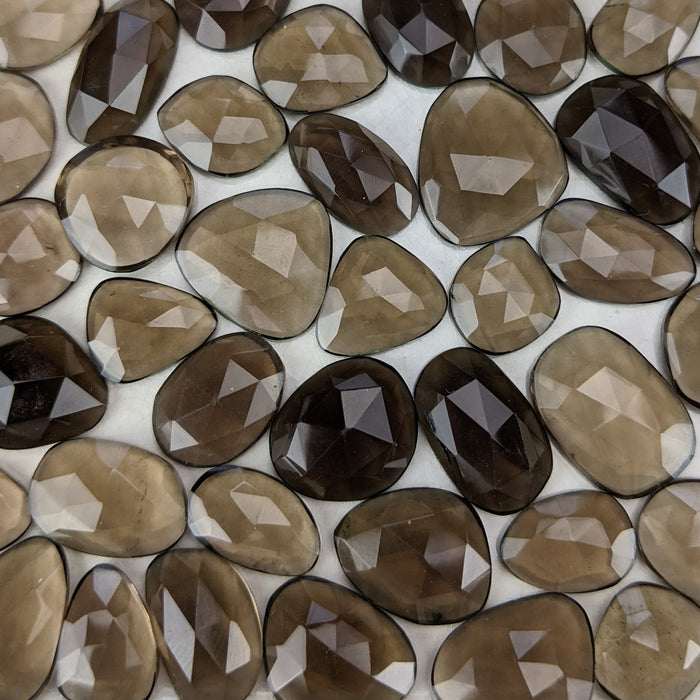 Smoky Quartz Rose Cut Cabochons