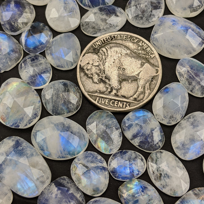 Moonstone Rose Cut Cabochons