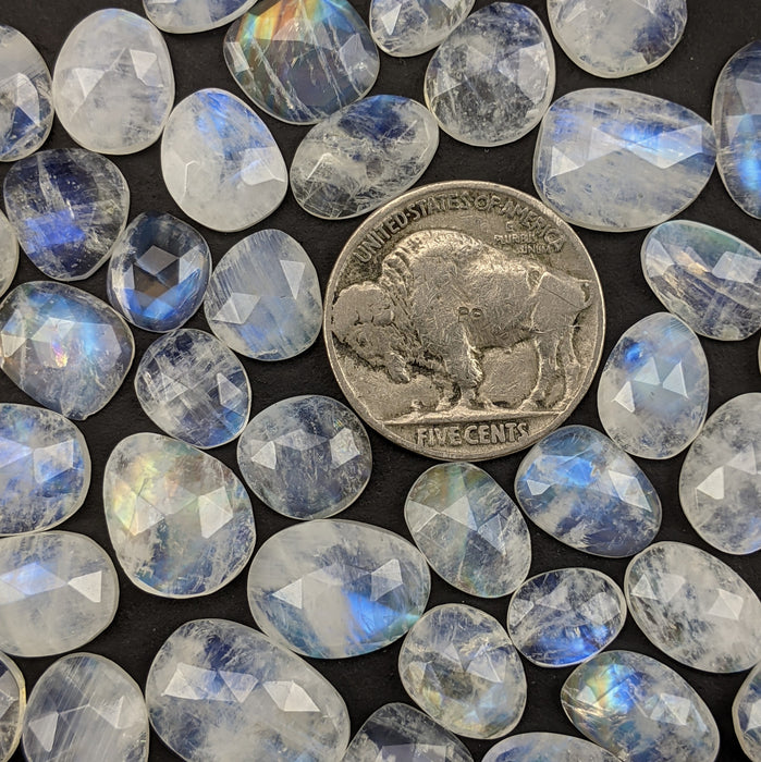 Moonstone Rose Cut Cabochons