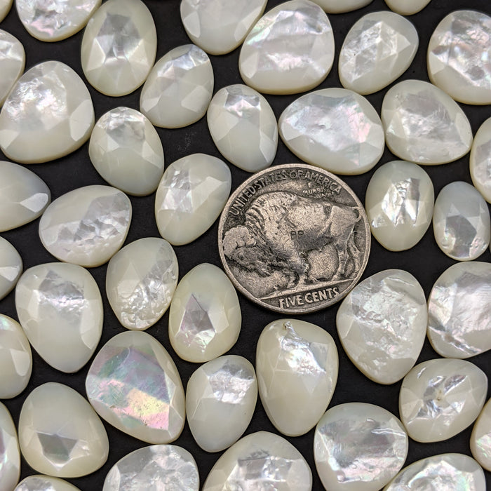 Mother of Pearl Rose Cut Cabochons