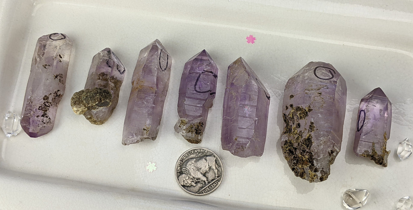 Enhydro Vera Cruz Amethyst Crystal Points, Vera Cruz Mexico