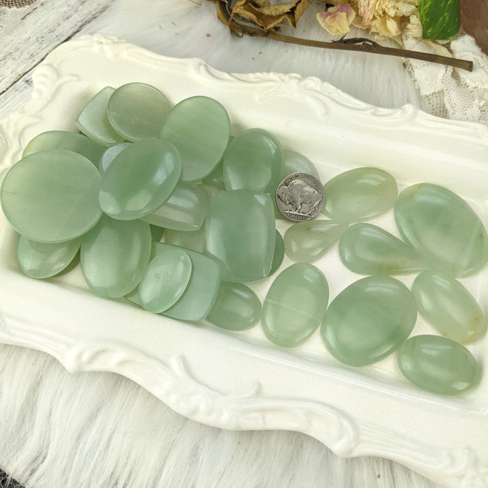 Green Aventurine Cabochons, dyed