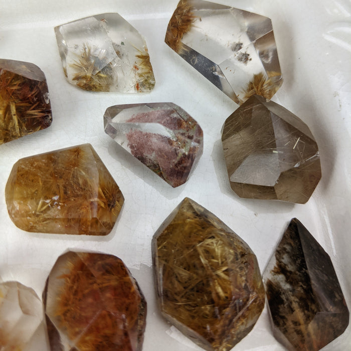 Rutilated Quartz Polished Freeform Shapes