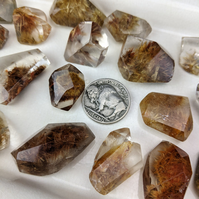 Rutilated Quartz Polished Freeform Shapes