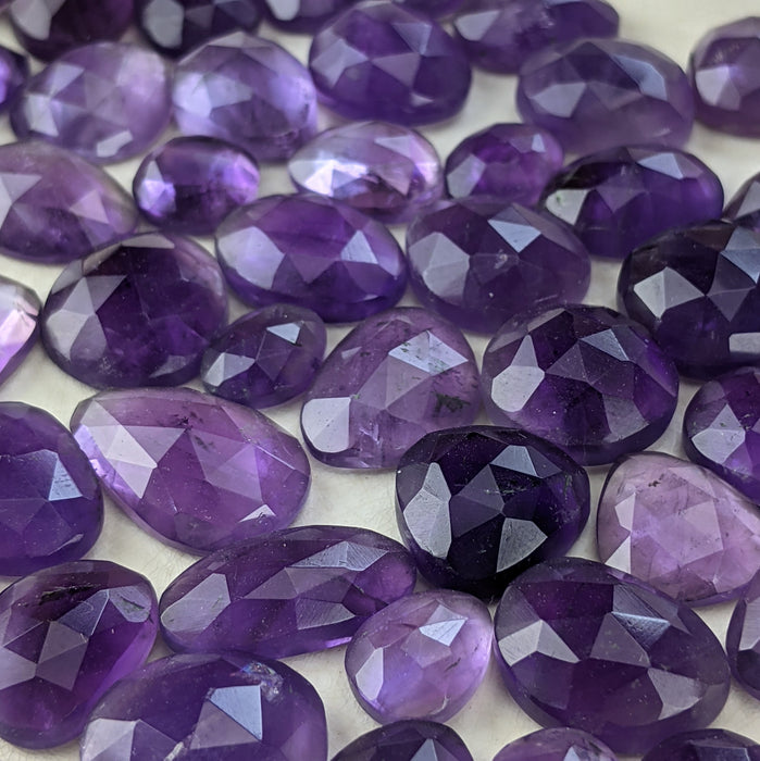 Amethyst Rose Cut Cabochons