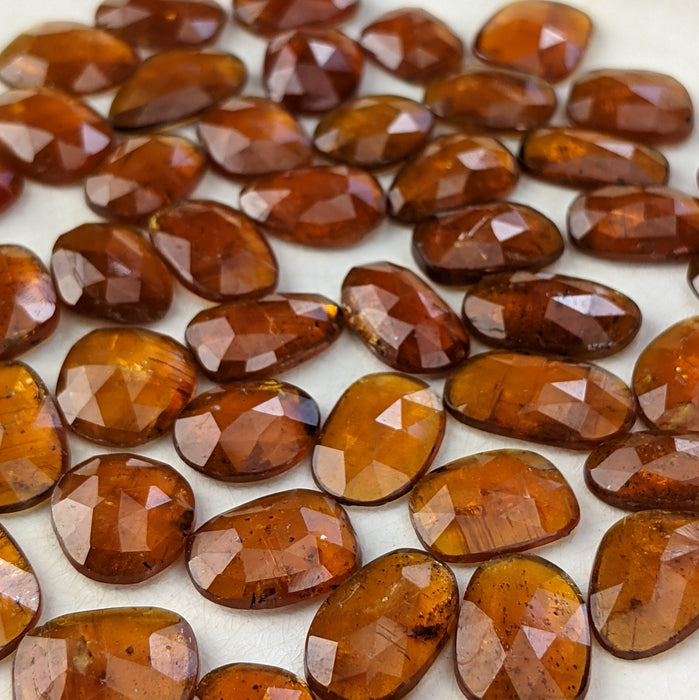 Orange Kyanite Rose Cut Cabochons