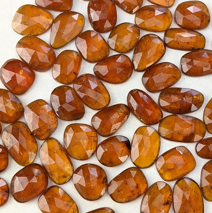 Orange Kyanite Rose Cut Cabochons