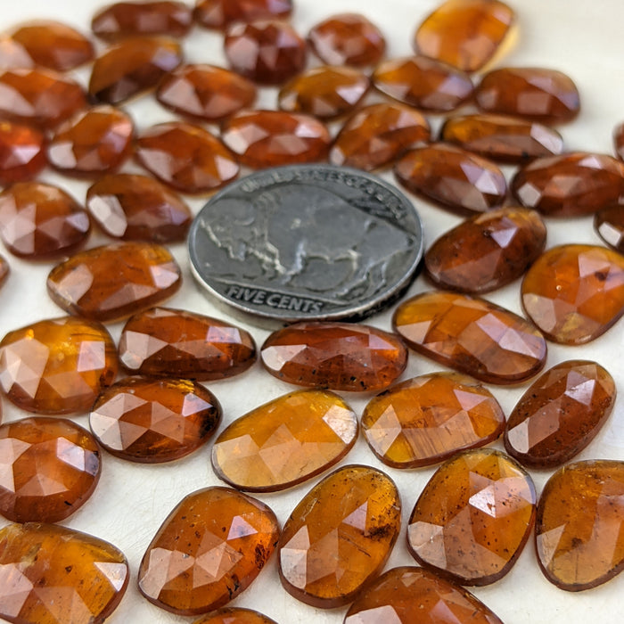 Orange Kyanite Rose Cut Cabochons