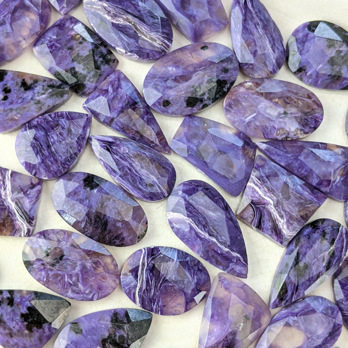 Charoite Rose Cut Cabochons