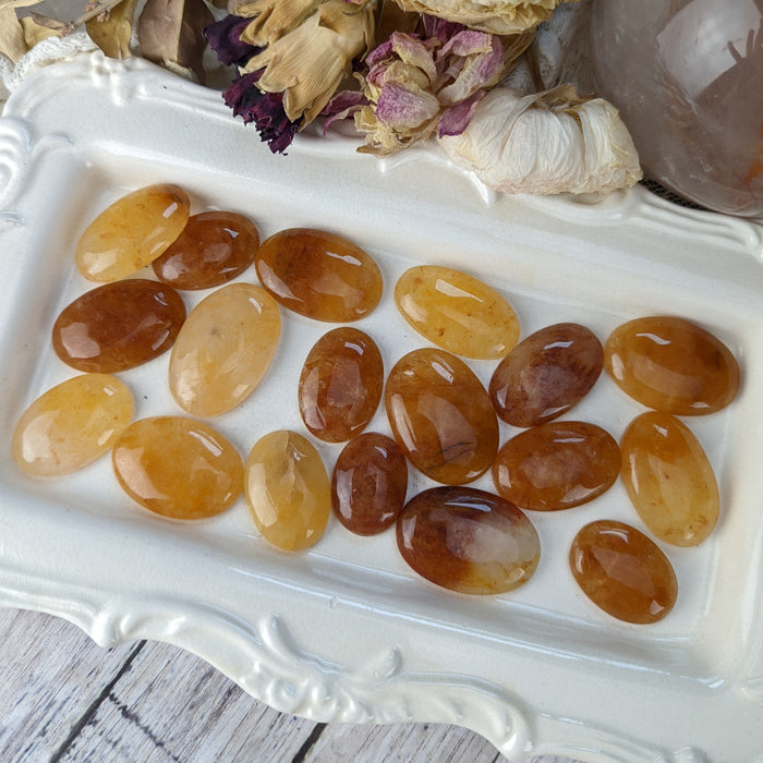 Orange Aventurine Oval Cabochons