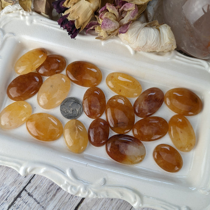 Orange Aventurine Oval Cabochons