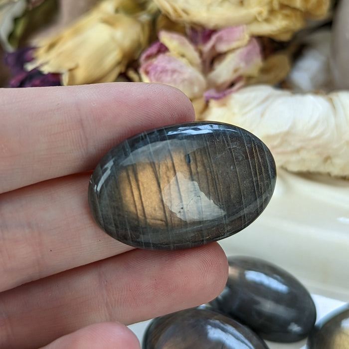 Labradorite Oval Cabochons, Orange