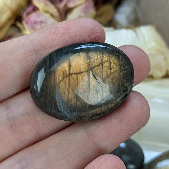 Labradorite Oval Cabochons, Orange