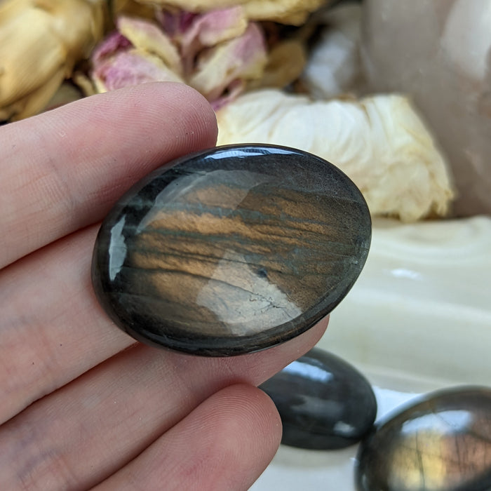 Labradorite Oval Cabochons, Orange