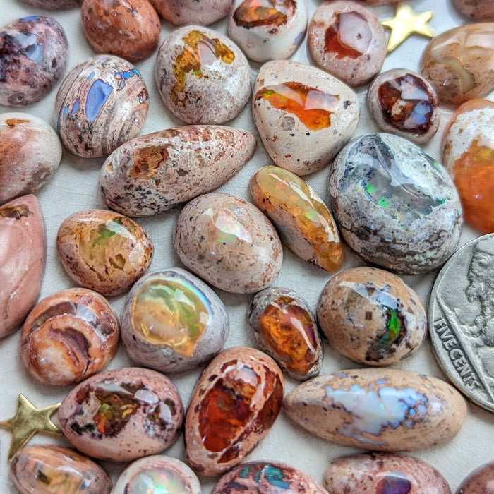 Mexican Fire Opal Cabochons