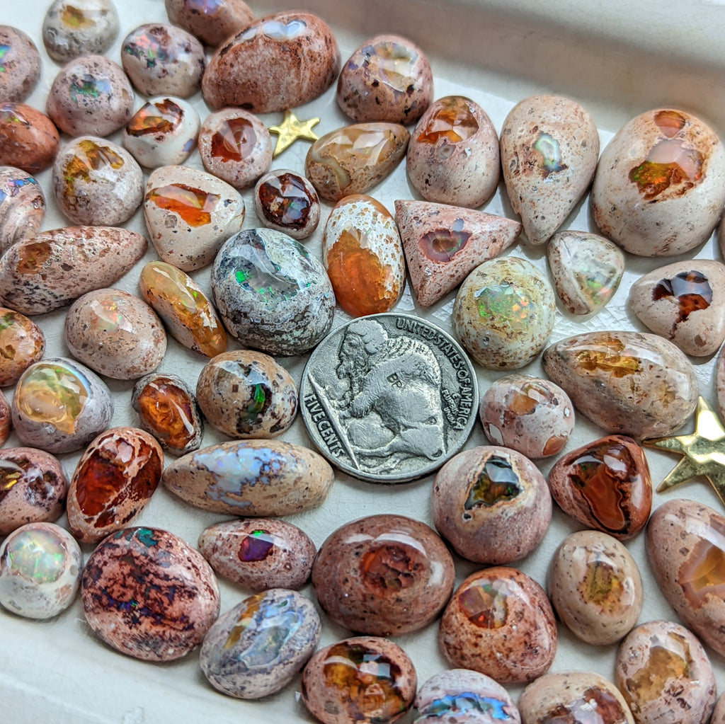 Mexican Fire Opal Cabochons — Zandysjewelrysupply