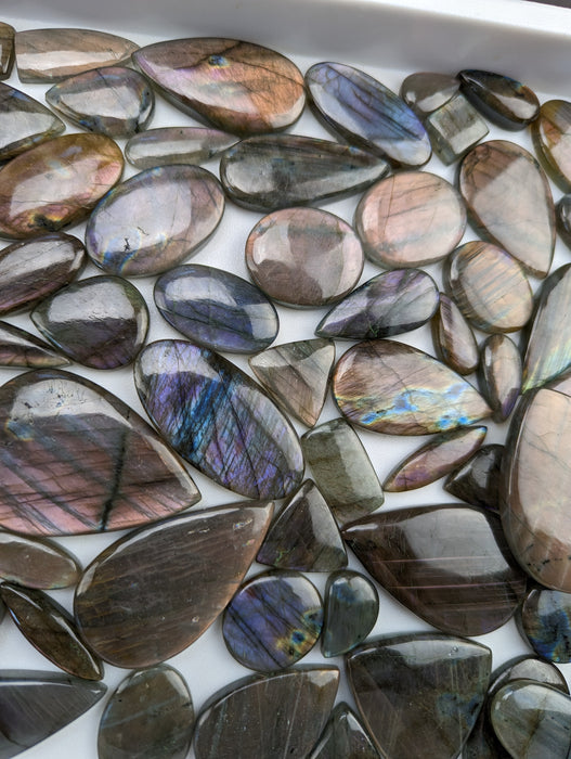 Purple Labradorite Cabochons, Mid Quality, This Exact Kilo