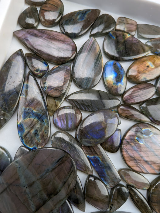 Purple Labradorite Cabochons, Mid Quality, This Exact Kilo