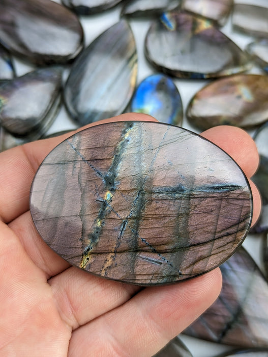 Purple Labradorite Cabochons, Mid Quality, This Exact Kilo