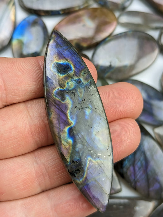 Purple Labradorite Cabochons, Mid Quality, This Exact Kilo