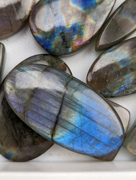 Purple Labradorite Cabochons, Mid Quality, This Exact Kilo