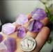 Amethyst Faceted Hexagon Points