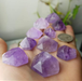 Amethyst Faceted Hexagon Points