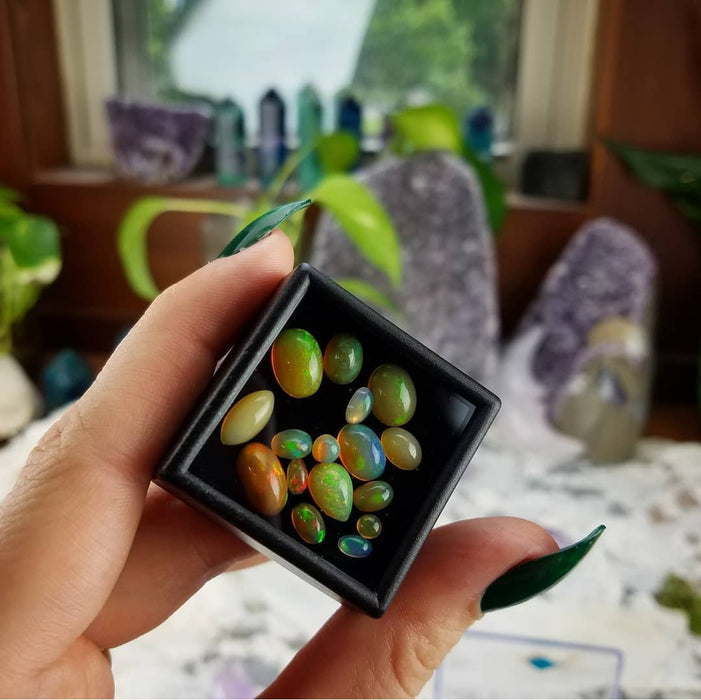 Natural Welo Opal Cabochons, 10 ct sets