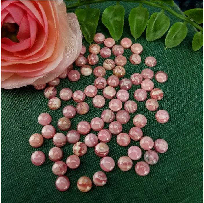 Rhodochrosite 5mm Round Cabochons