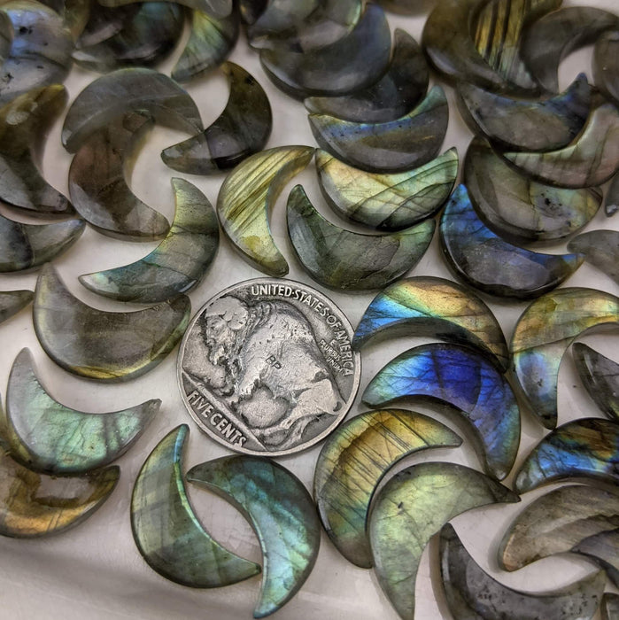 Labradorite Crescent Moons