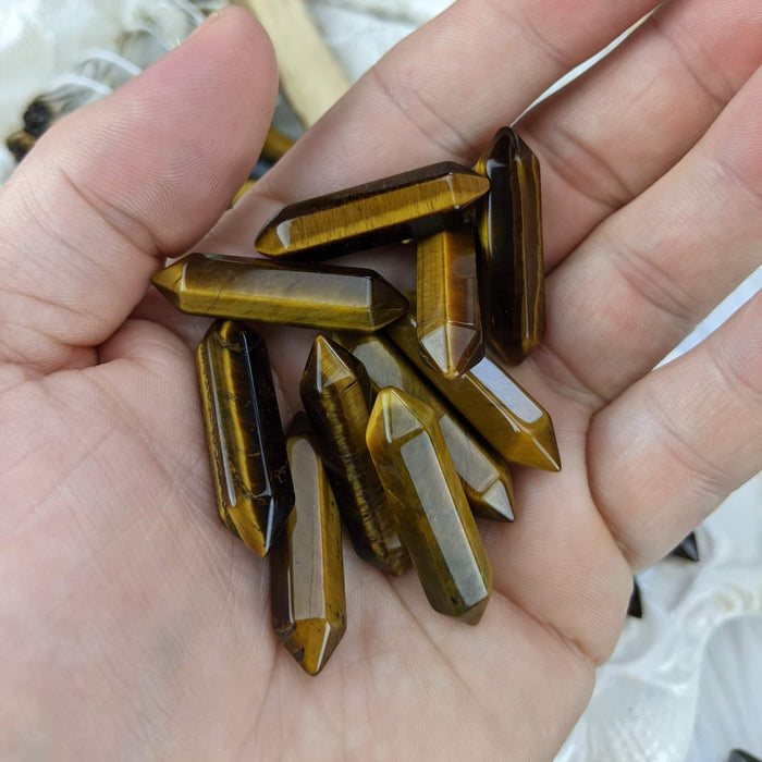 Tigers Eye Double Terminated Polished Points, 1 1/4"